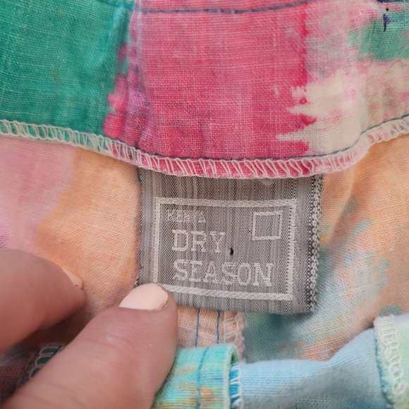 Vintage Kenya dry season  high waist collorfull pleated shorts see mesurements - Picture 3 of 8